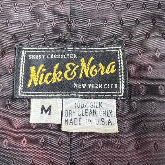 Nick and Nora Silk Waistcoat Printed Quirky Unisex Size M Medium Made In USA - Picture 6 of 11